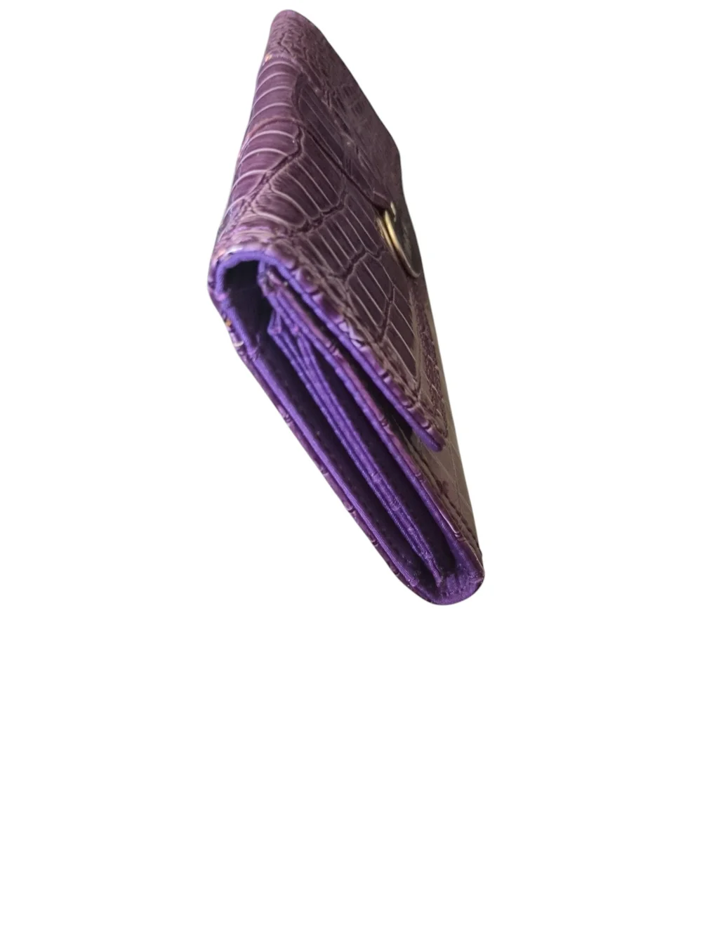 Nine West Purple Croc-Embossed Wallet